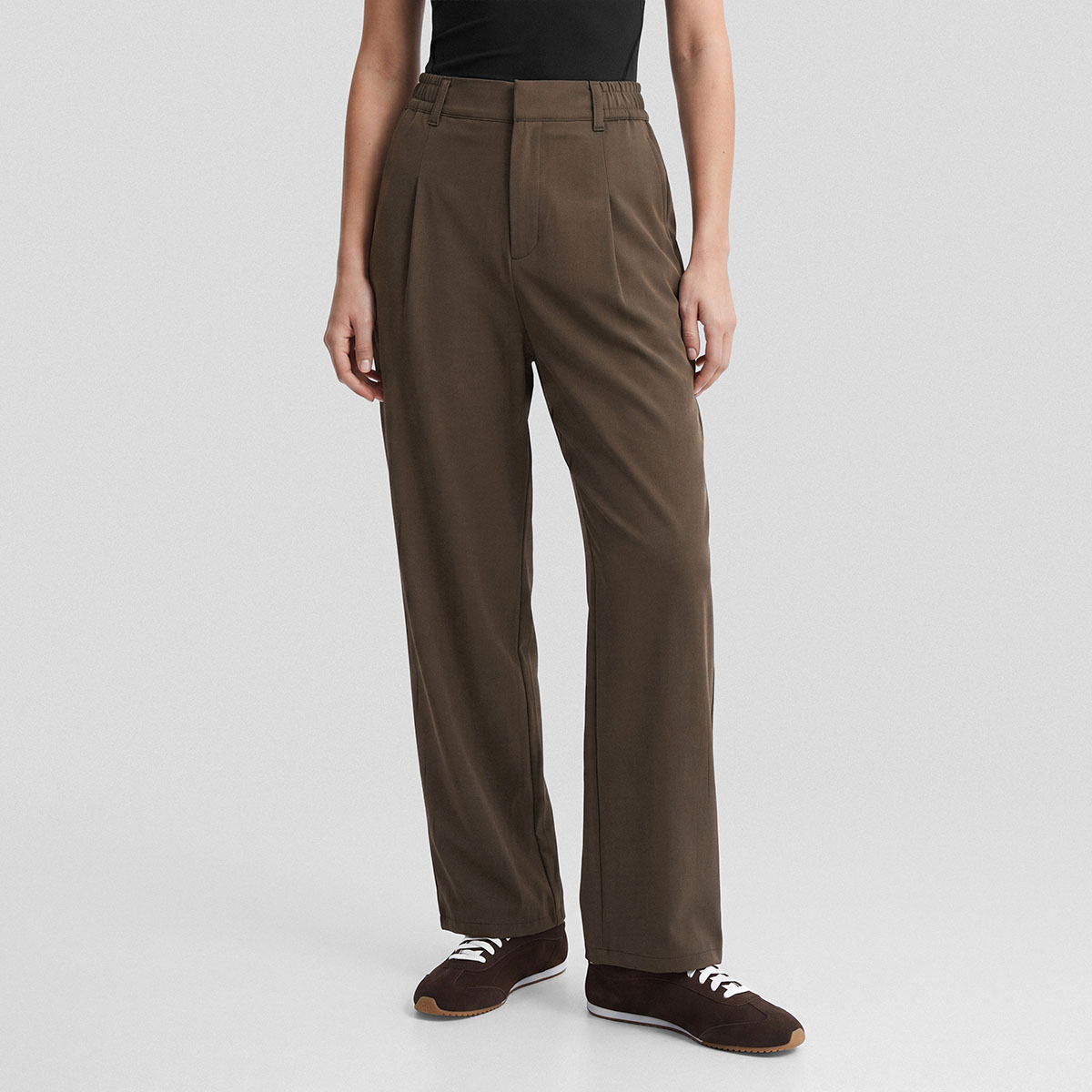 Amara Kadın Wide Leg Pantolon Kahverengi - 3
