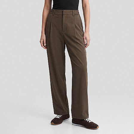 Amara Kadın Wide Leg Pantolon Kahverengi - 3