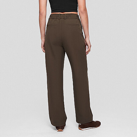 Amara Kadın Wide Leg Pantolon Kahverengi - 4