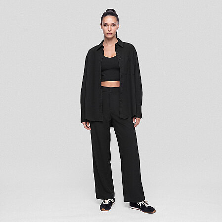 Amara Kadın Wide Leg Pantolon Siyah