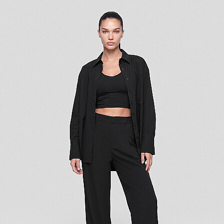 Amara Kadın Wide Leg Pantolon Siyah - 2