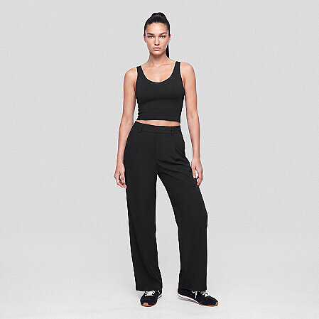 Amara Kadın Wide Leg Pantolon Siyah - 6