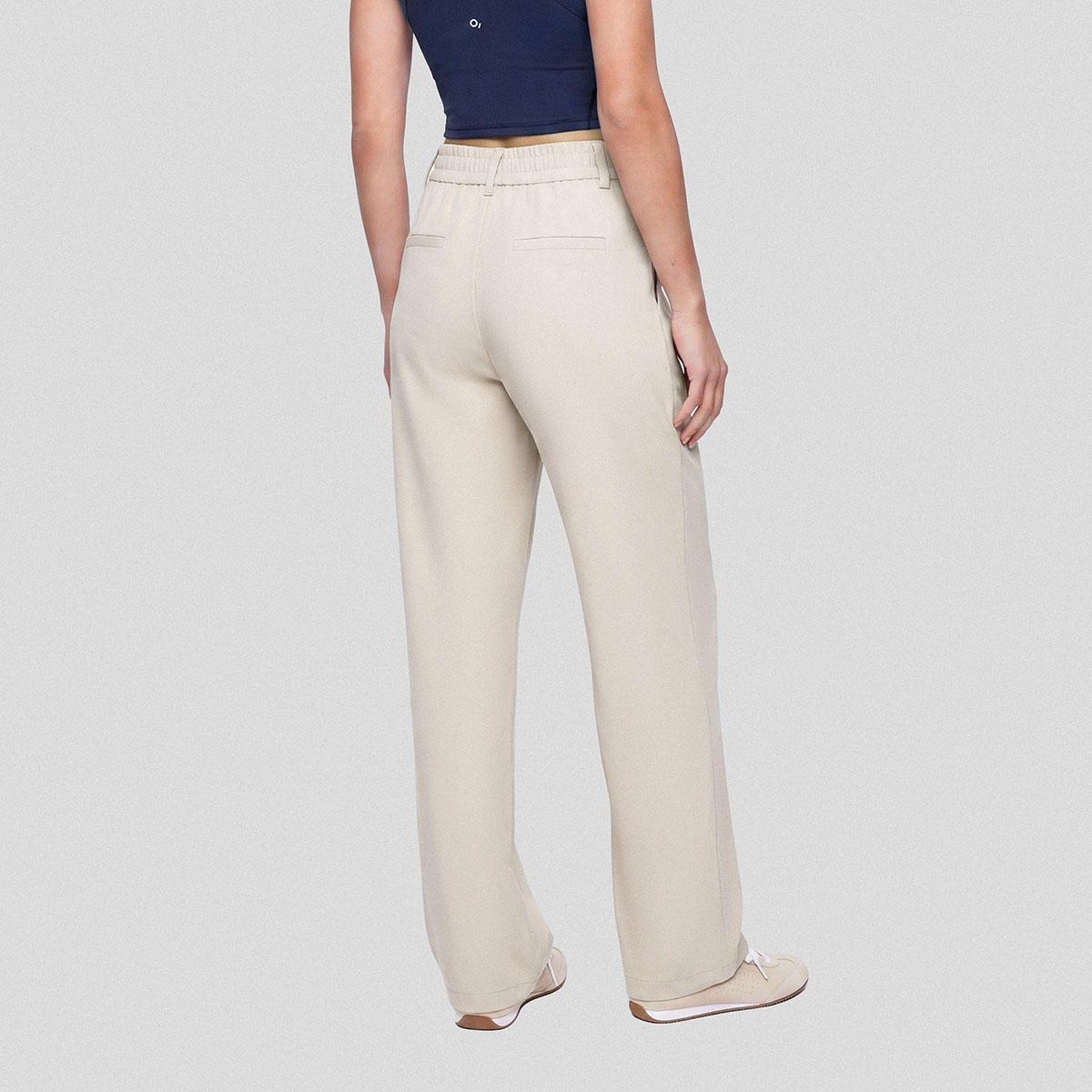 Amara Kadın Wide Leg Pantolon Taş - 5