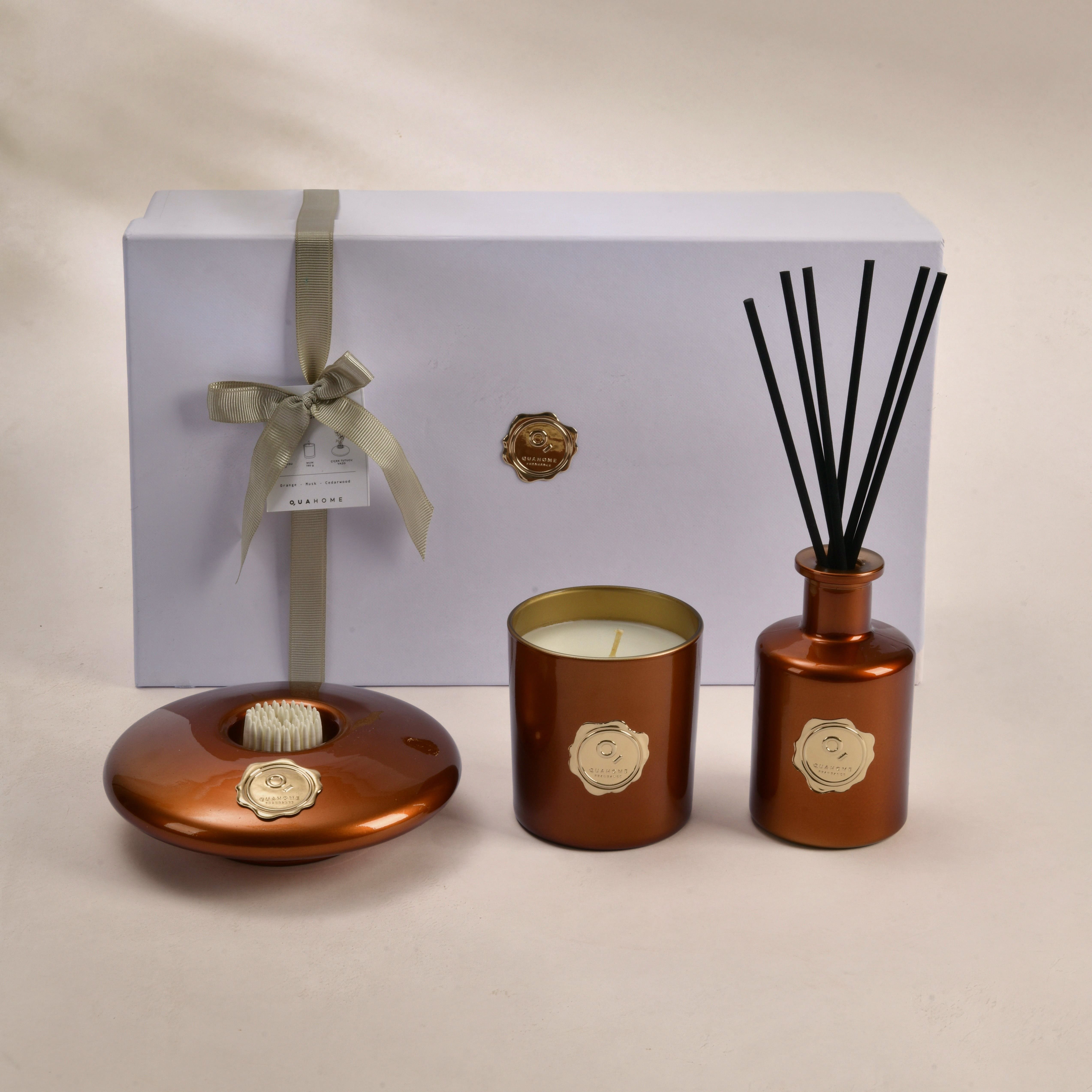 Amber Cedar 3 Parça Oda Koku Seti Kahverengi - 5