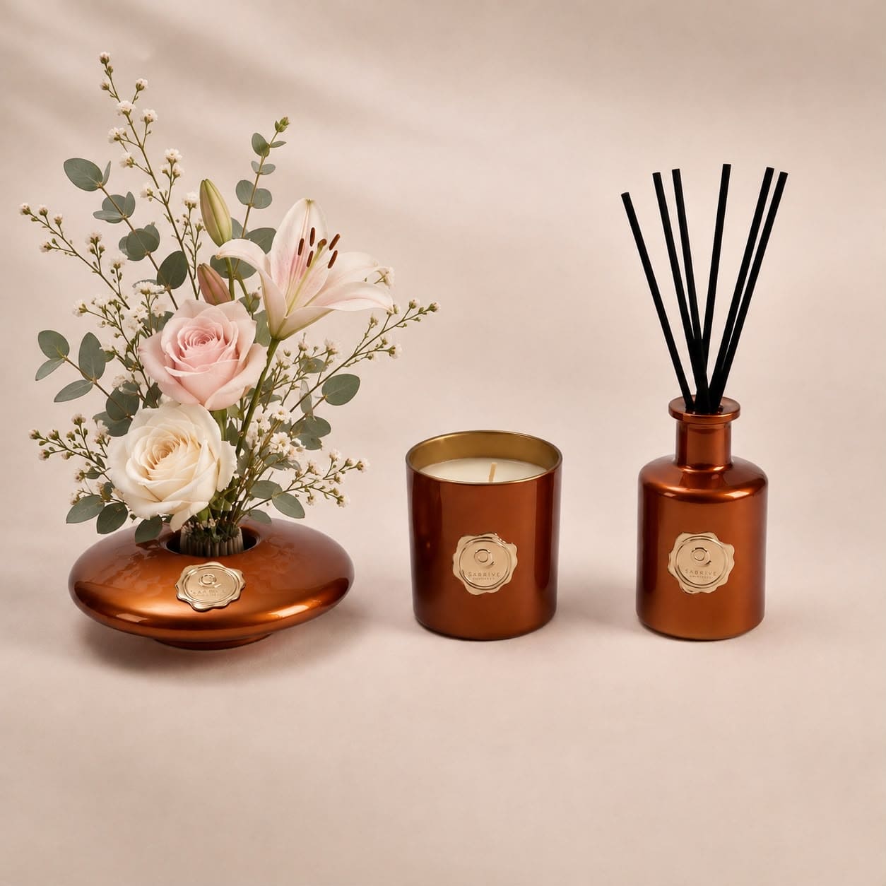 Amber Cedar 3 Parça Oda Koku Seti Kahverengi - 2
