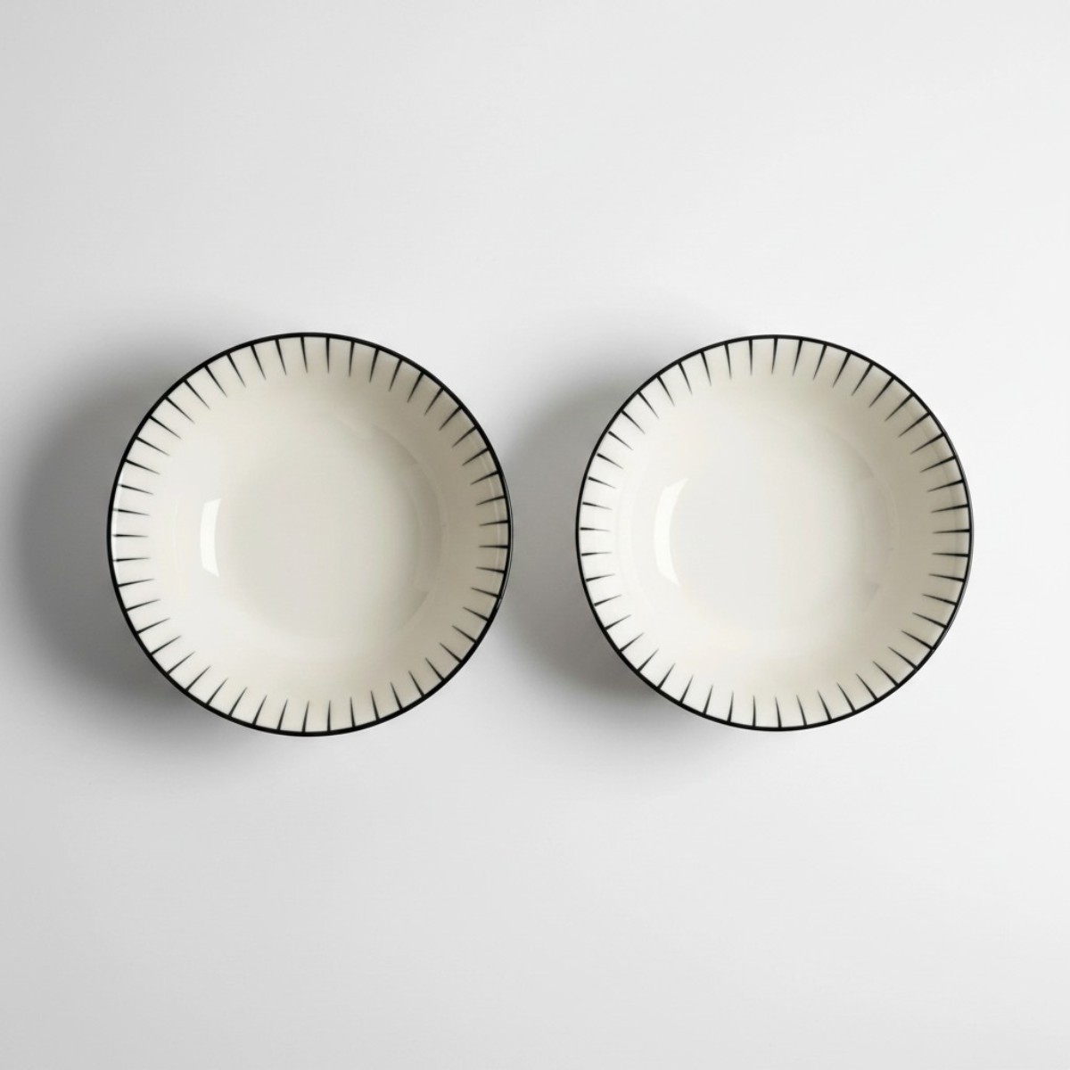 Aspen 2'li Çizgili Salata Kasesi 25 Cm - 1