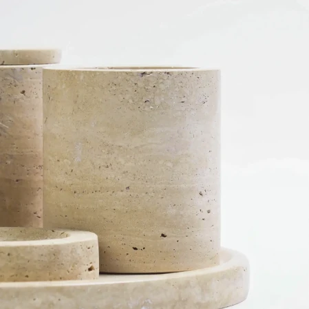 Rizz Mermer 5'li Banyo Seti Bej - 2