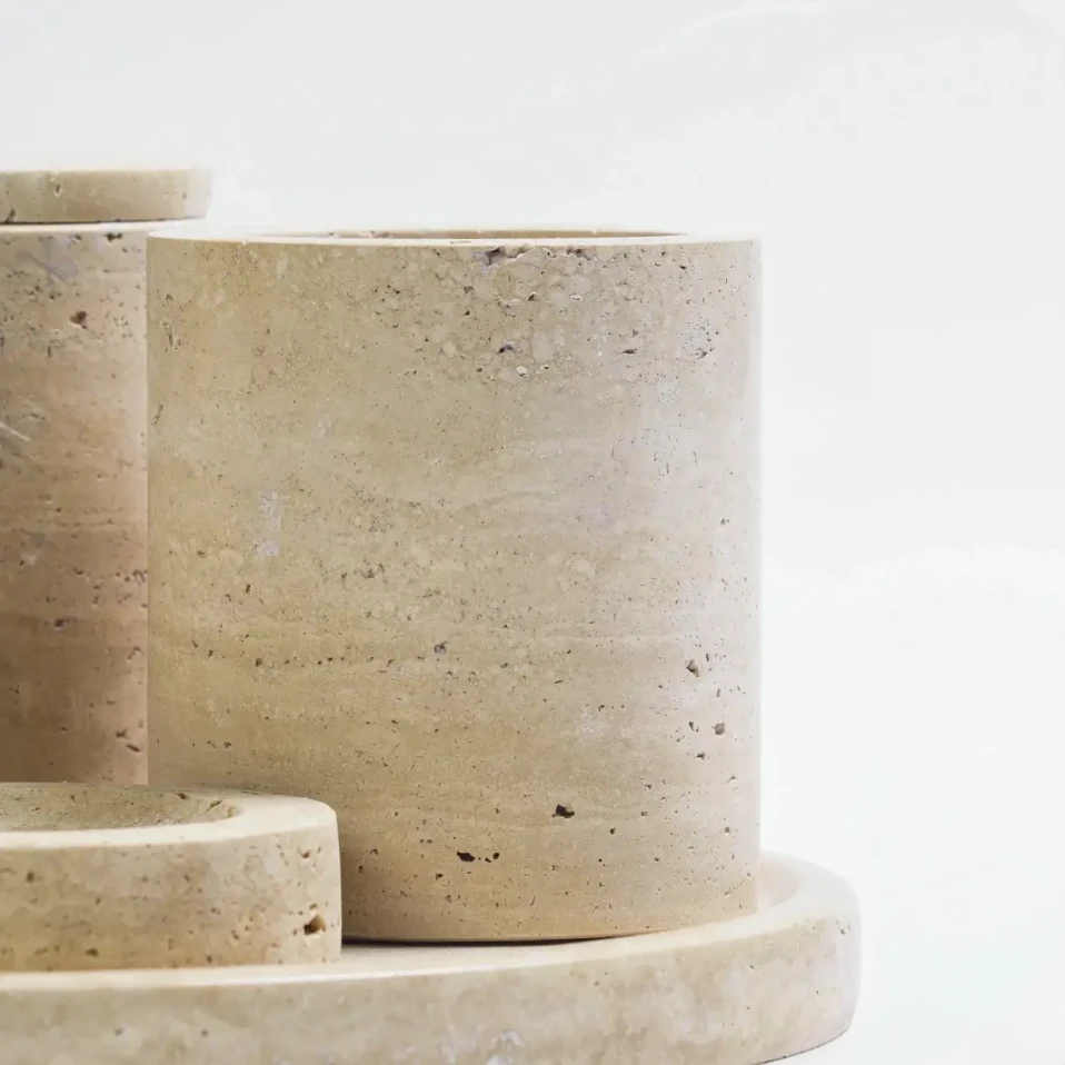 Rizz Mermer 5'li Banyo Seti Bej - 2