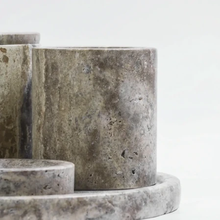 Rizz Mermer 5' li Banyo Seti Taş - 3