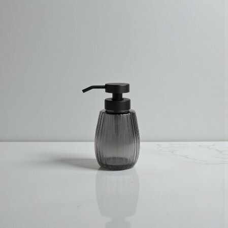 Marisel Cam Sıvı Sabunluk Antrasit - Qua Home