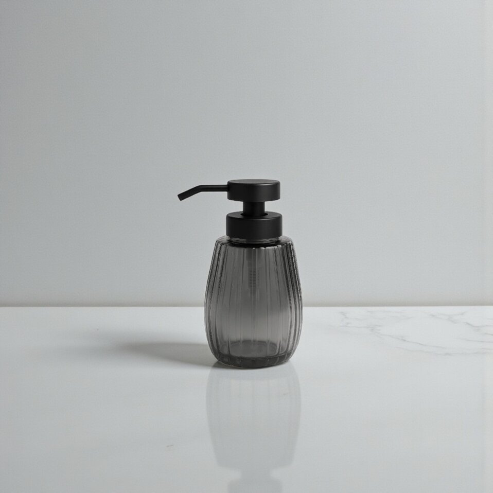 Marisel Cam Sıvı Sabunluk Antrasit - 1