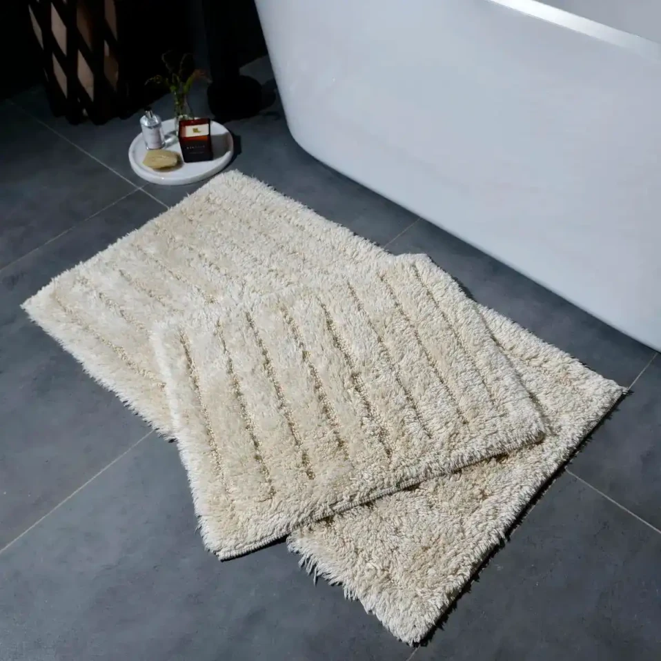 Daisy Banyo Paspası Seti Bej - 6