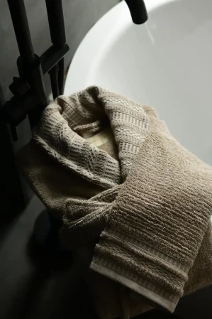 Mauve Pima Pamuk Kadın Bornoz Kahverengi - 4