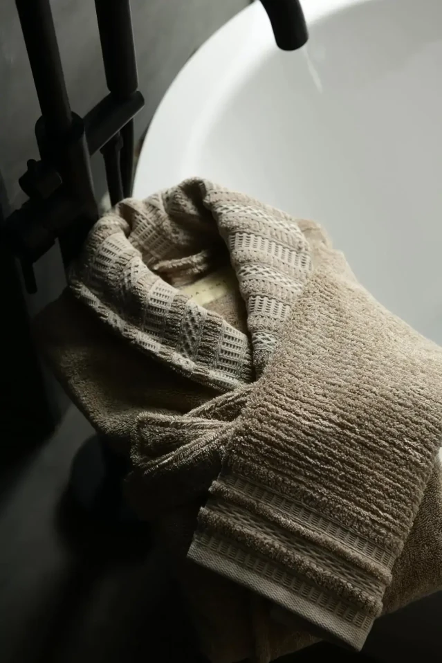 Mauve Pima Pamuk Kadın Bornoz Kahverengi - 4