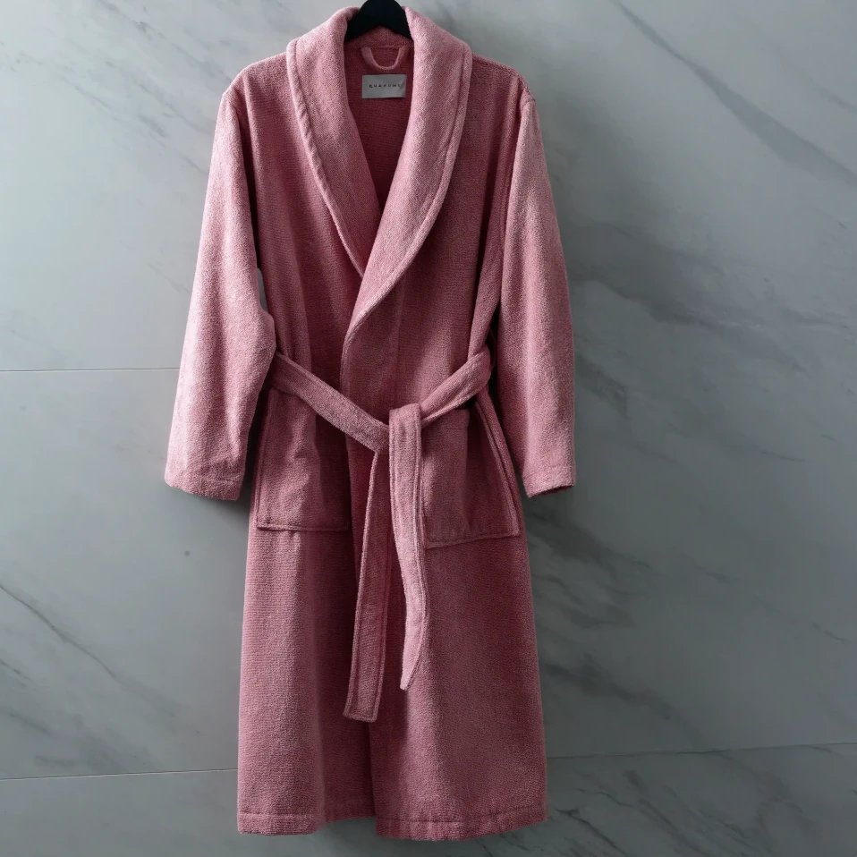 Eclair Penye Pamuk Unisex Bornoz Gül Kurusu - 3