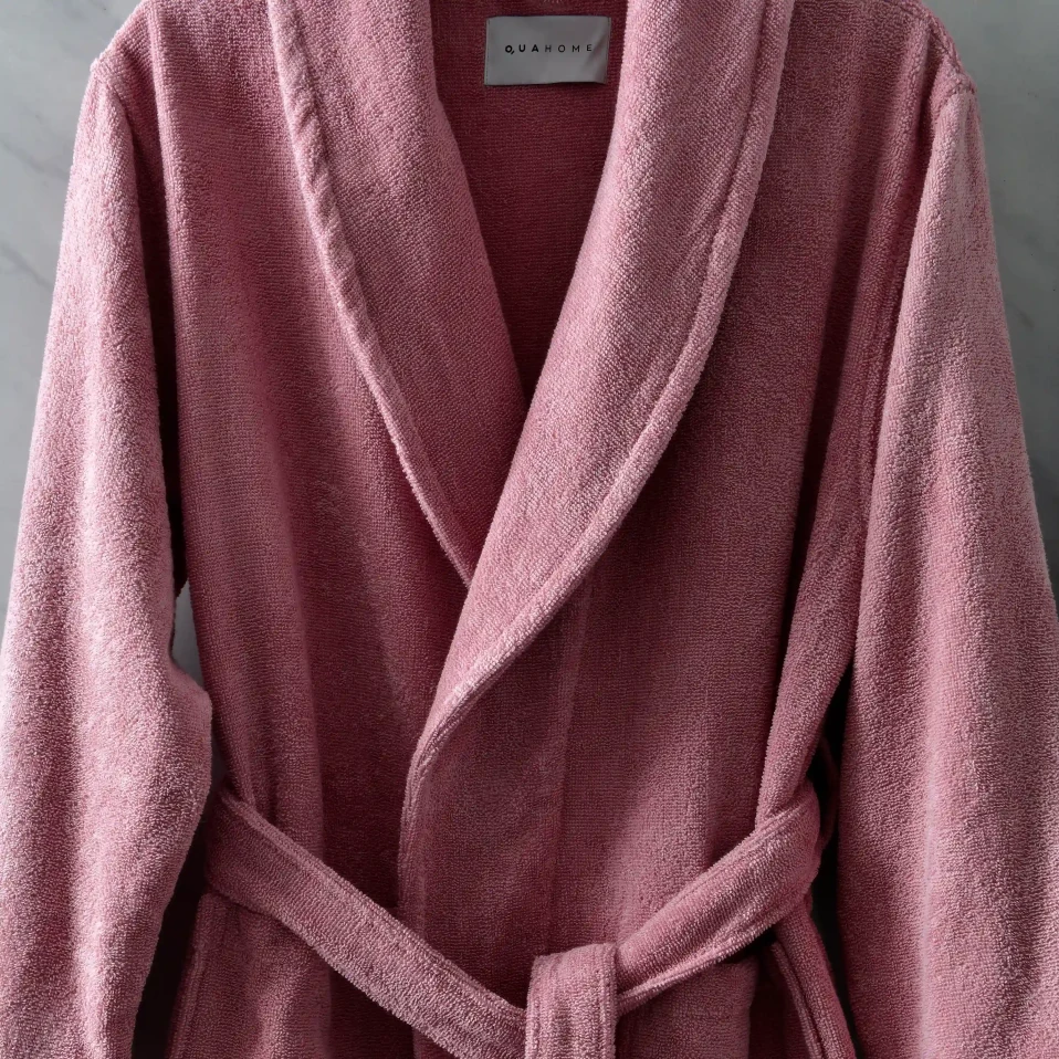 Eclair Penye Pamuk Unisex Bornoz Gül Kurusu - 4