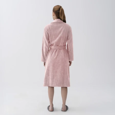 Eclair Penye Pamuk Unisex Bornoz Gül Kurusu - 2