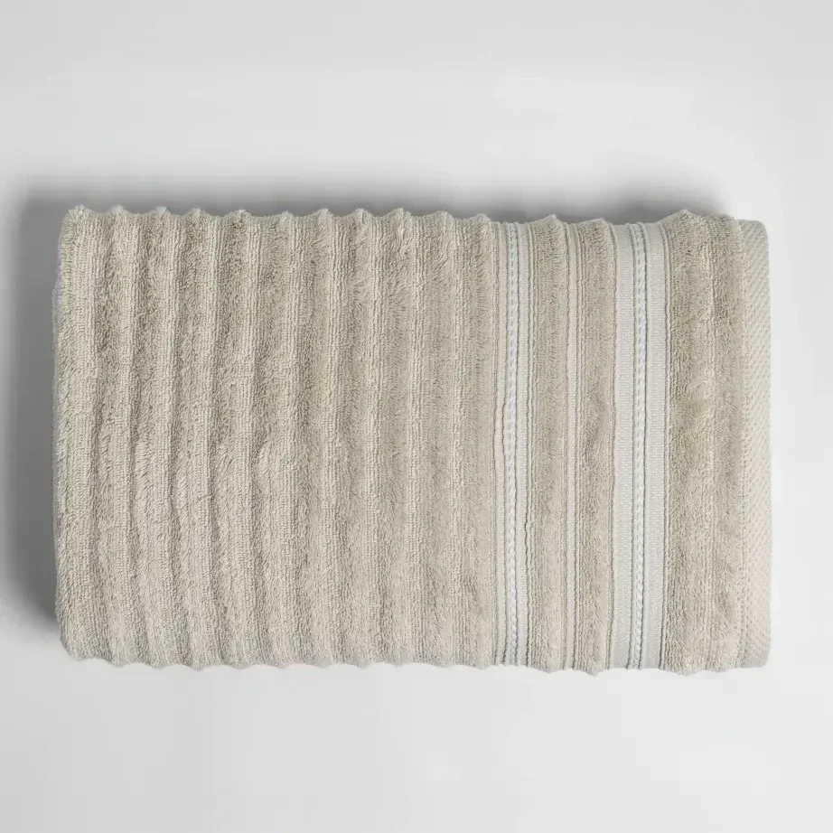 Aster Pima Pamuk Banyo Havlusu Bej 90x150 cm - 1