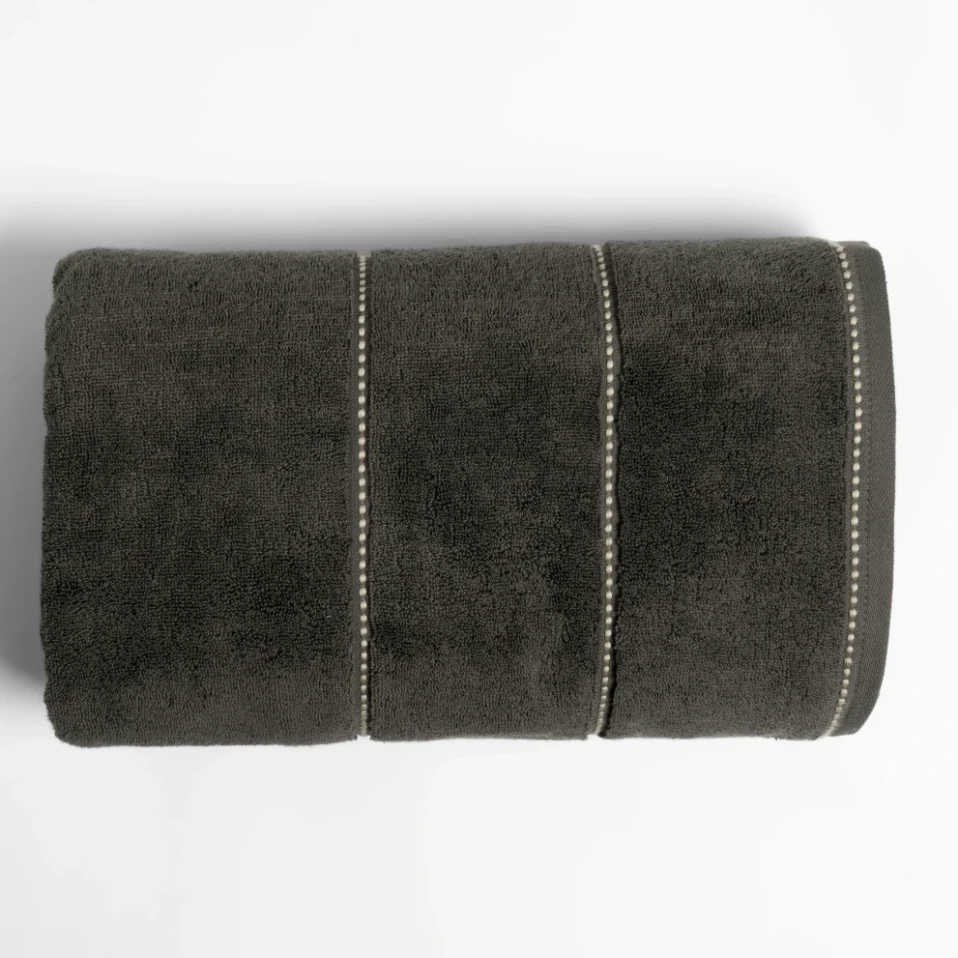 Copper Penye Pamuk Banyo Havlusu Antrasit 90x150 cm - Qua Home