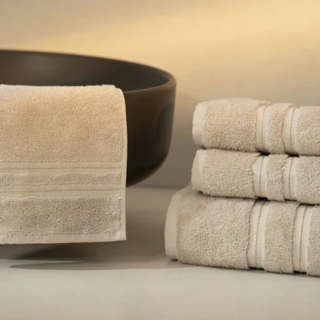 Dandelion Pima Pamuk Banyo Havlusu Bej 90x150 cm - 3