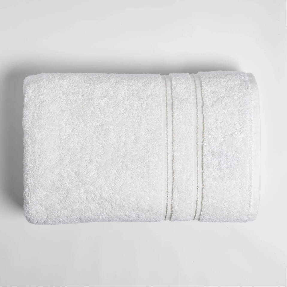 Dandelion Pima Pamuk Banyo Havlusu Beyaz 90x150 cm - Qua Home