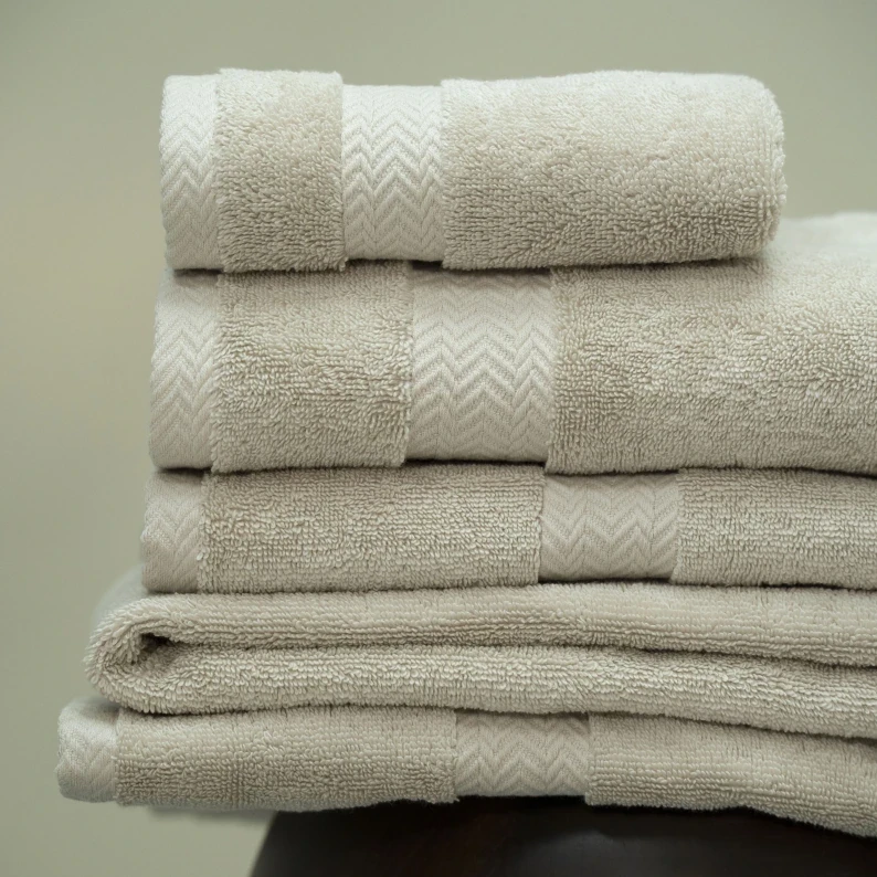 Laure Penye Pamuk Banyo Havlusu Ekru 90x150 cm - 3