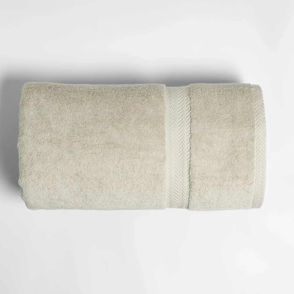 Laure Penye Pamuk Banyo Havlusu Ekru 90x150 cm - 1