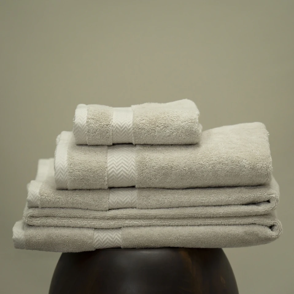 Laure Penye Pamuk Banyo Havlusu Ekru 90x150 cm - 4