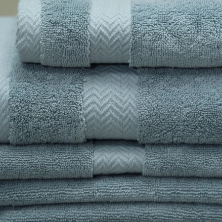 Laure Penye Pamuk Banyo Havlusu Mavi 90x150 cm - 4