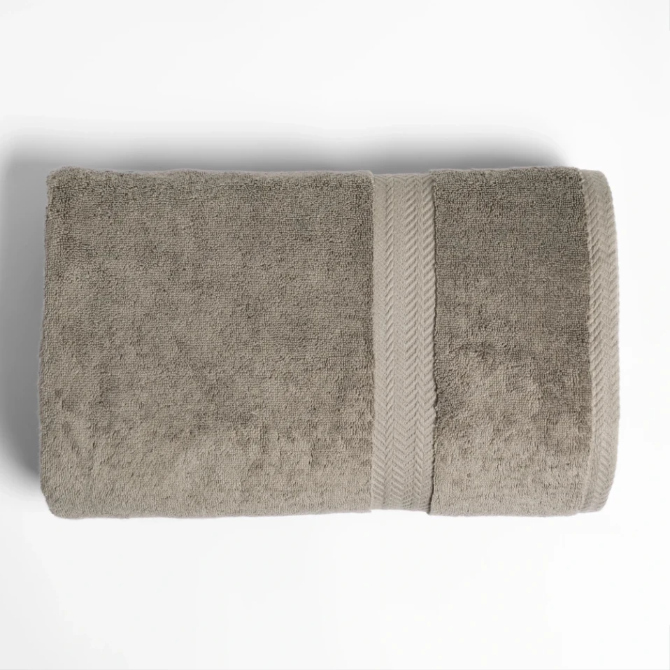 Laure Penye Pamuk Banyo Havlusu Taş 90x150 cm - Qua Home