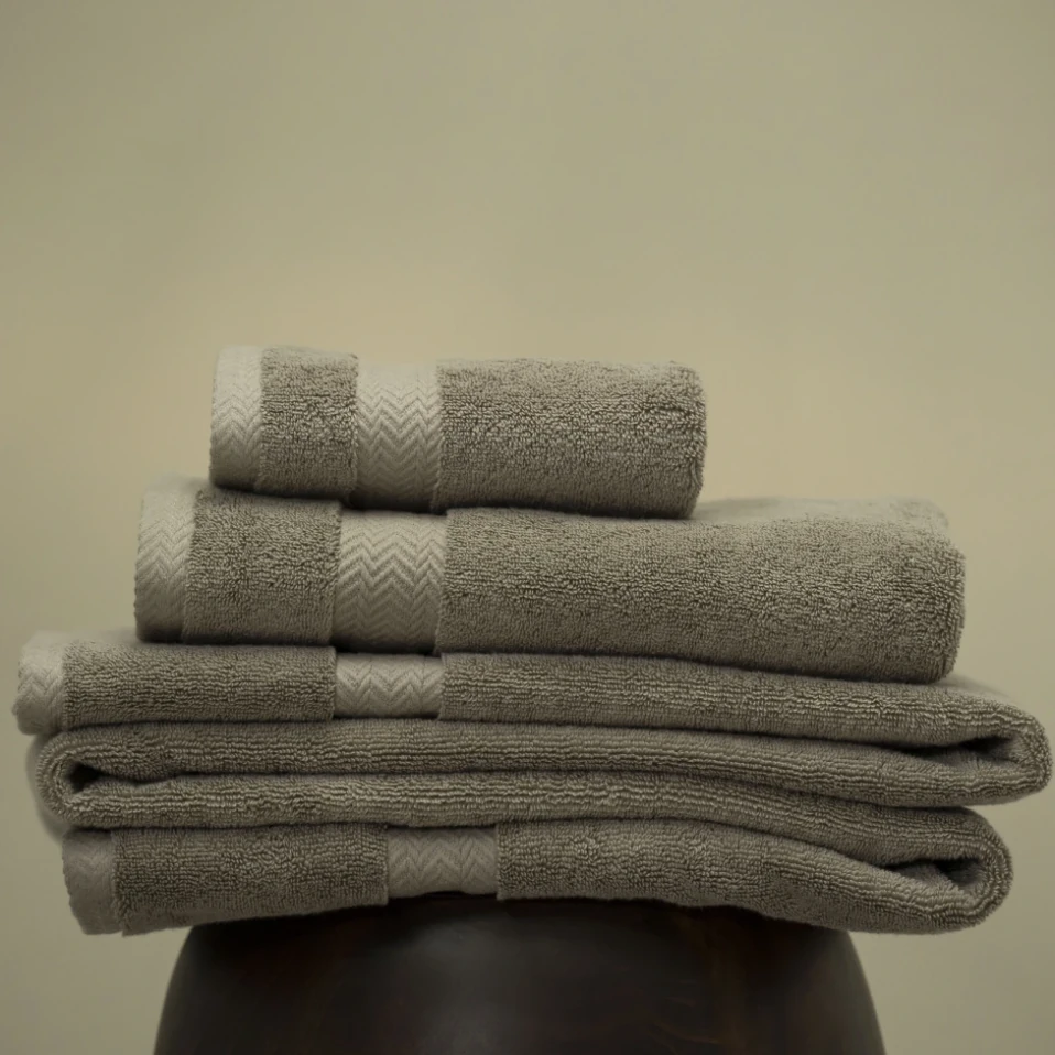 Laure Penye Pamuk Banyo Havlusu Taş 90x150 cm - 3