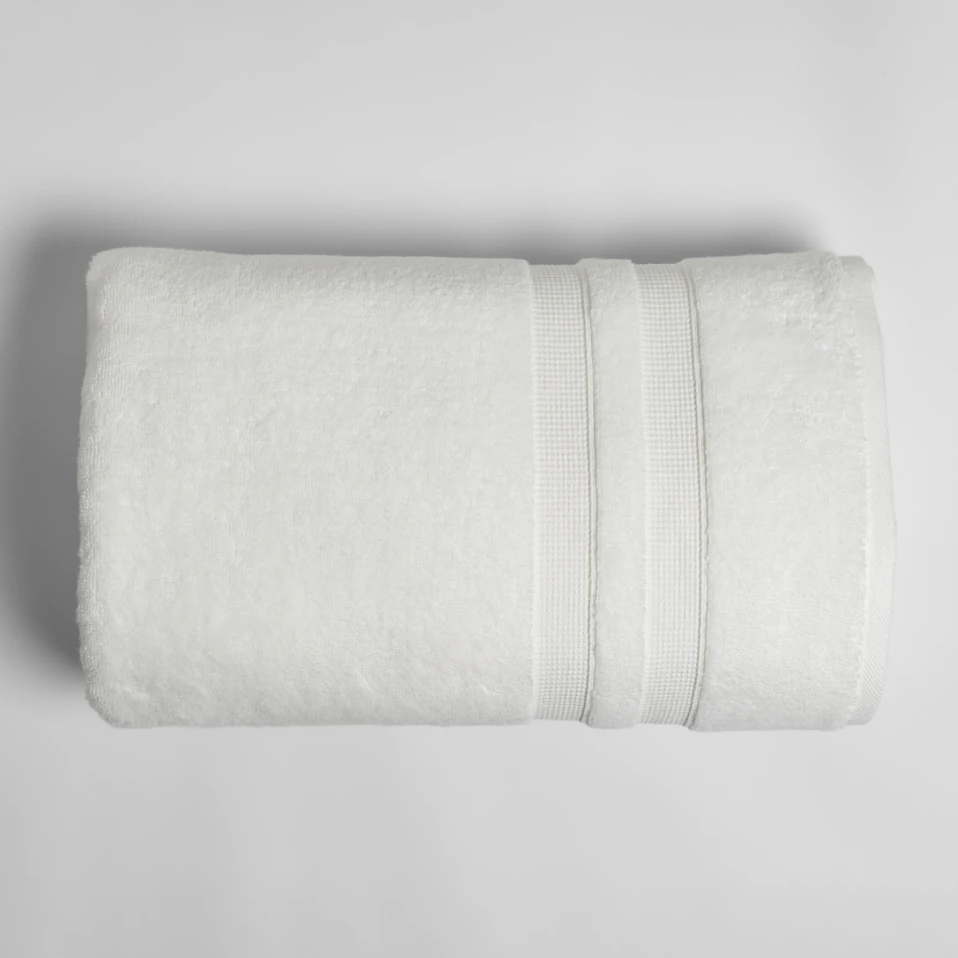 Narciso Penye Pamuk Banyo Havlusu Beyaz 90x150 cm - Qua Home