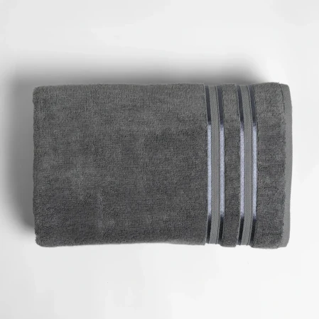 Olite Penye Pamuk Banyo Havlusu Gri 90x150 cm 