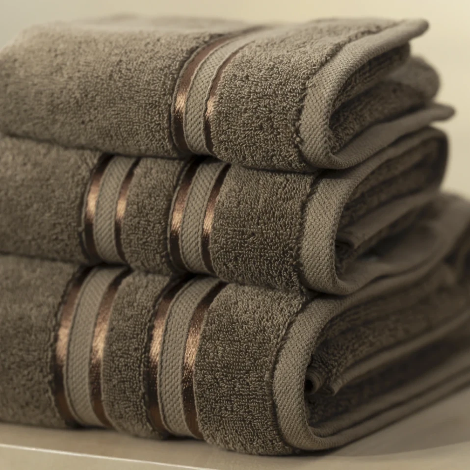 Olite Penye Pamuk Banyo Havlusu Kahverengi 90x150 cm - 3