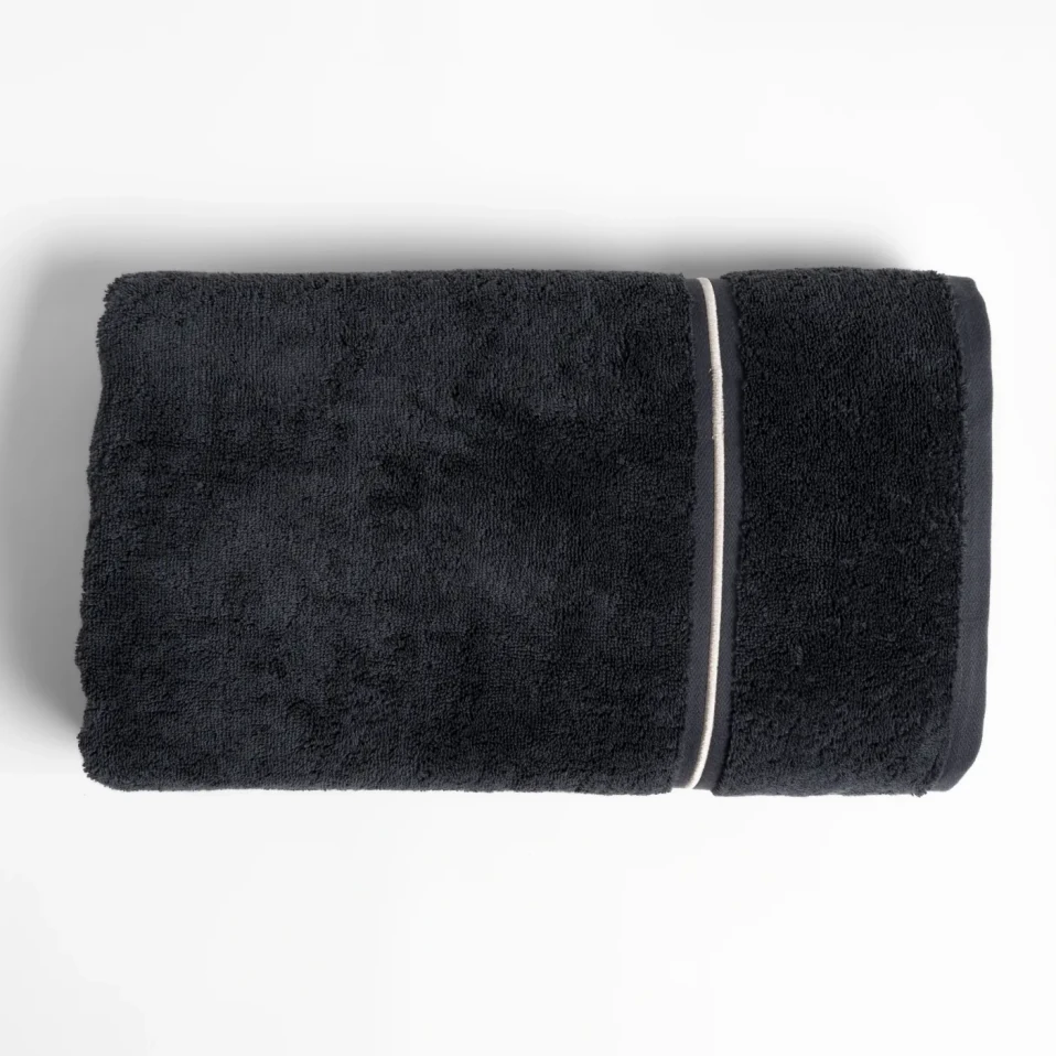 Petunia Pima Pamuk Banyo Havlusu Antrasit 90x150 cm - Qua Home