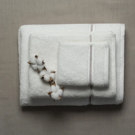 Petunia Pima Pamuk Banyo Havlusu Beyaz Taş 90x150 cm - 4