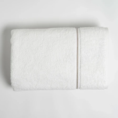 Petunia Pima Pamuk Banyo Havlusu Beyaz Taş 90x150 cm - 1