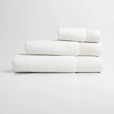 Poppy Penye Pamuk Banyo Havlusu Beyaz 90x150 cm - 4