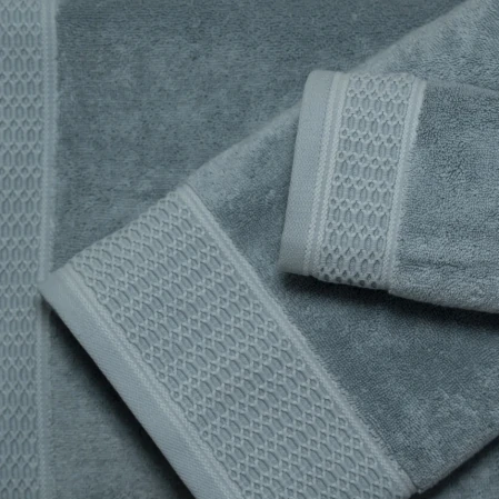 Poppy Penye Pamuk Banyo Havlusu Mavi 90x150 cm - 3