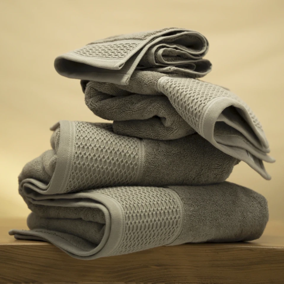 Poppy Penye Pamuk Banyo Havlusu Taş 90x150 cm - 5