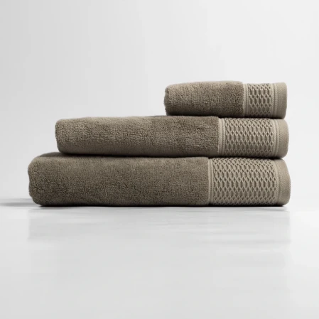 Poppy Penye Pamuk Banyo Havlusu Taş 90x150 cm - 4