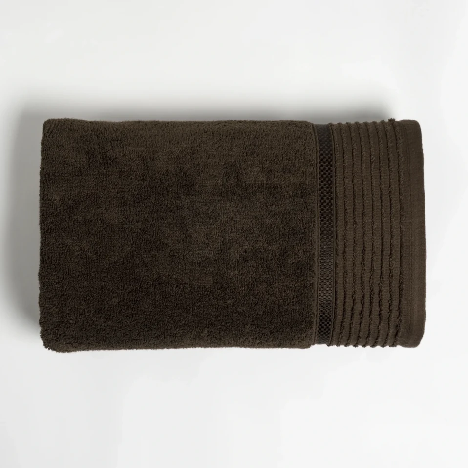 Vinca Pima Pamuk Banyo Havlusu Kahverengi 90x150 cm - 1