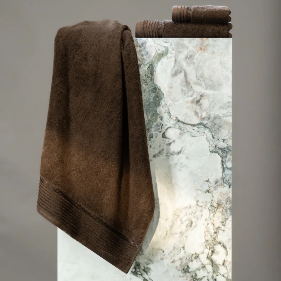 Vinca Pima Pamuk Banyo Havlusu Kahverengi 90x150 cm - 3
