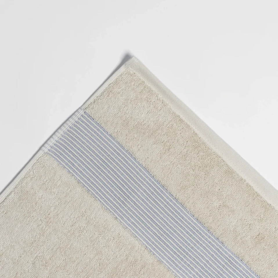 Violette Penye Pamuk Banyo Havlusu Beyaz Bej 90x150 cm - 2