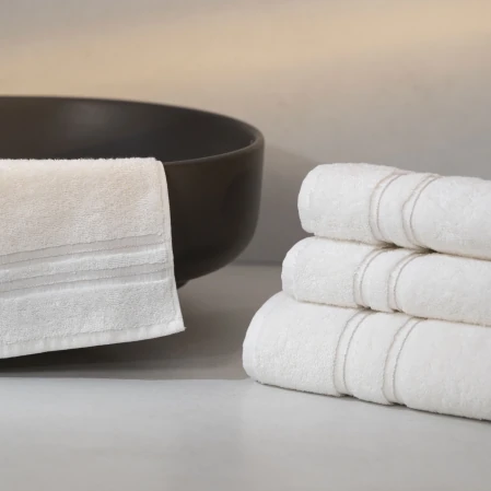 Dandelion Pima Pamuk El Havlusu Beyaz 30x50 cm - 4