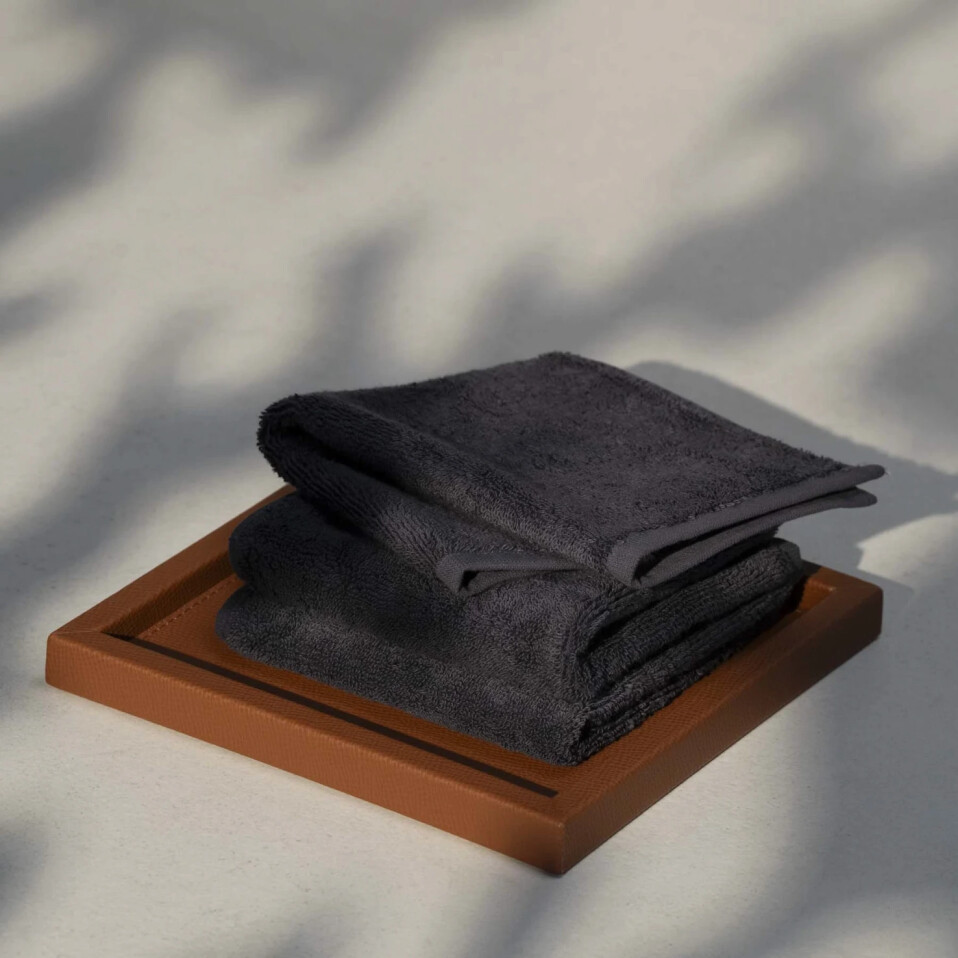 Fuji Pima Pamuk El Havlusu Antrasit 30x30 cm - Qua Home