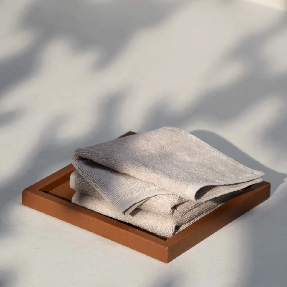 Fuji Pima Pamuk El Havlusu Bej 30x30 cm - Qua Home