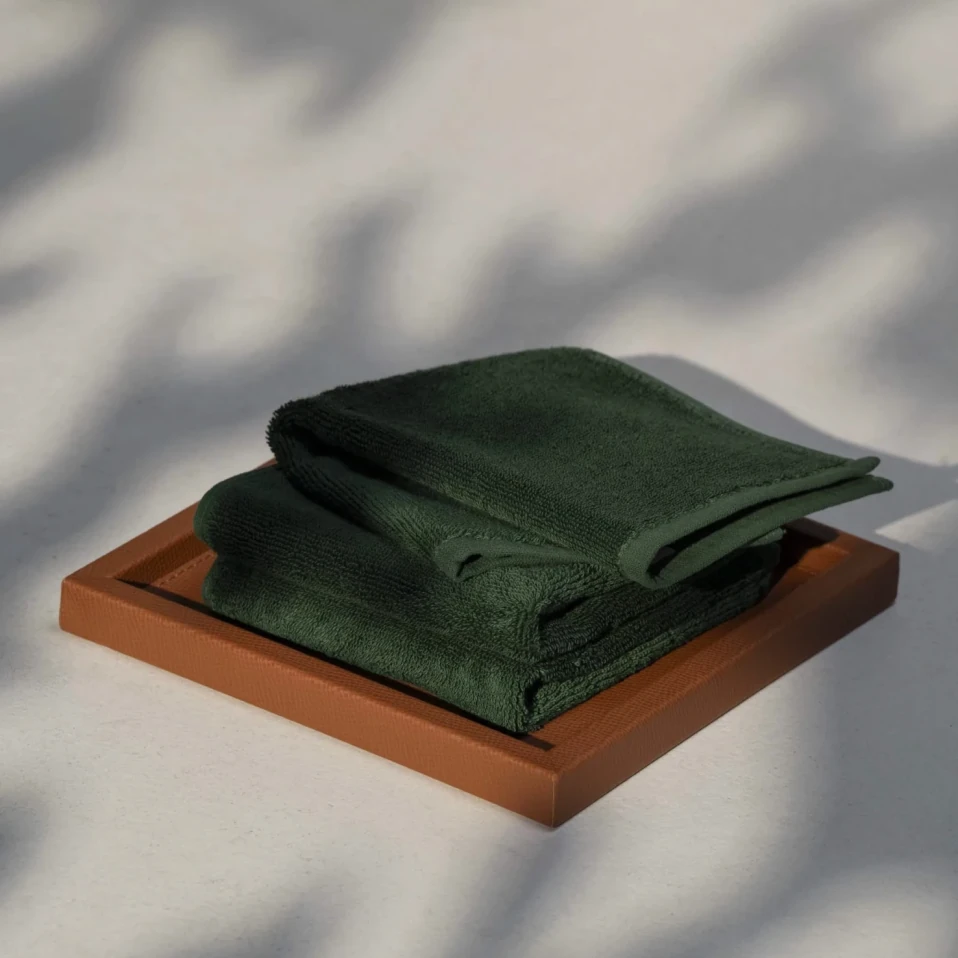 Fuji Pima Pamuk El Havlusu Yeşil 30x30 cm - Qua Home