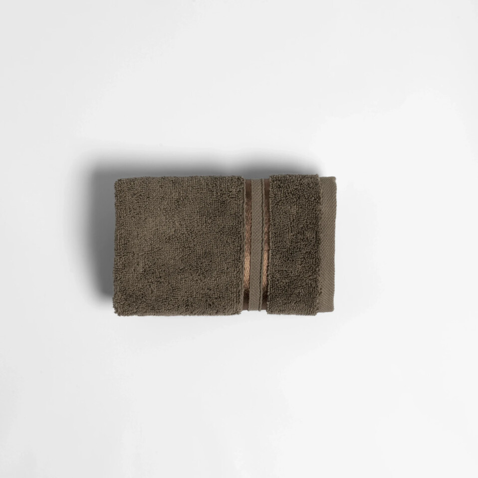 Olite Penye Pamuk El Havlusu Kahverengi 30x50 cm - Qua Home