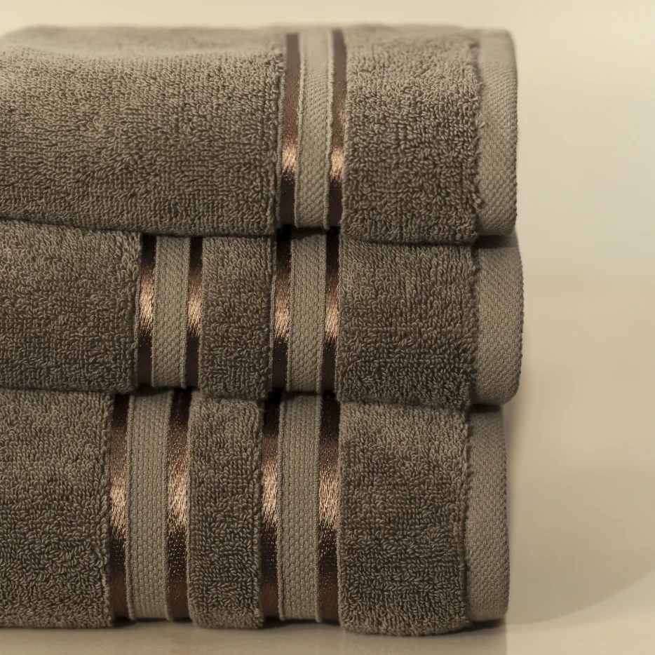 Olite Penye Pamuk El Havlusu Kahverengi 30x50 cm - 3